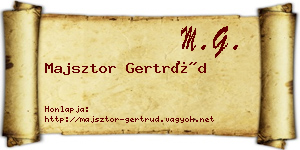 Majsztor Gertrúd névjegykártya